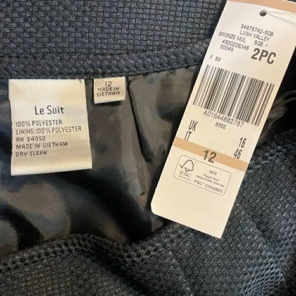 Le Suit Black Pencil Skirt Size 12